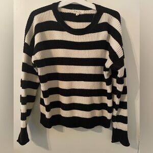 Endless Love Striped Black and White Women's Sweater